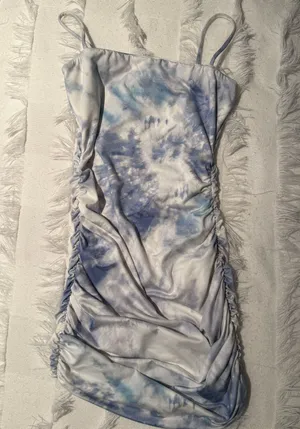 Windsor Blue Tie Dyed Mini Dress thumbnail 1