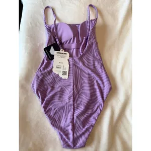 Love & Sports Jacquard Santorini Square Neck One-Piece Swimsuit thumbnail 3