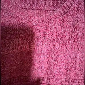 John + Jenn Women's Pink Crotchet‎ V Neck Sweater size XL thumbnail 7