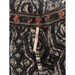 Free People Womens Top Gray Mostly Meadow Blouse Aztec Babydoll Boho Medium thumbnail 4