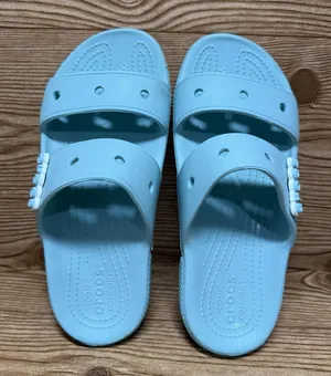CROCS Classic Two Strap‎ Slide Sandals Unisex Men 5 Women 7 Blue 206761 Shoes thumbnail 1