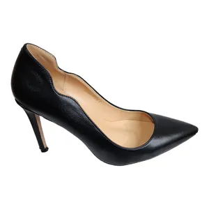 Petit Cadeau Lavinia Black Vegan Leather Stilettos Women's Size 7 thumbnail 4