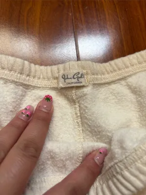 Brandy Melville John Galt Malibu Cream Fleece Shorts thumbnail 2