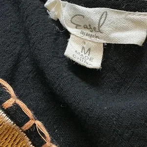 Easel Los Angeles Black Embroidered Cotton Babydoll Tunic Dress ED23074 Medium thumbnail 6
