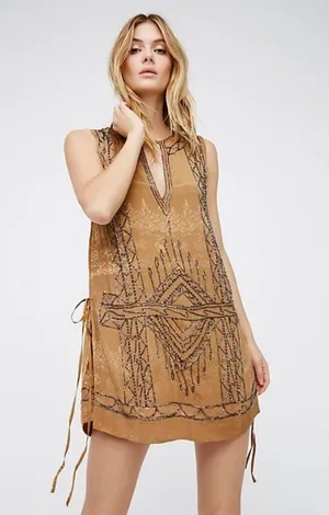 Free People Love Story Beaded Mini Dress thumbnail 2