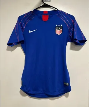 Nike USWNT Soccer Jersey Sz:S Blue V-Neck Dri-FIT football Tean USA World Cup thumbnail 1