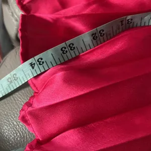 Sincerely Jules satin Deep V Neck Accordion Pleated Hot Pink Satin Dress Xs thumbnail 11