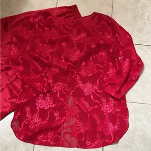 Victoria’s Secret Red Satin Intimate Outfit thumbnail 3