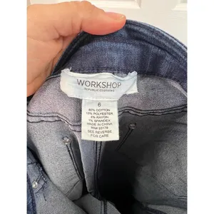 WORKSHOP Republic Jeans Size 6 Dark Blue High Rise Cuffed Skinny Ankle Stretch thumbnail 9
