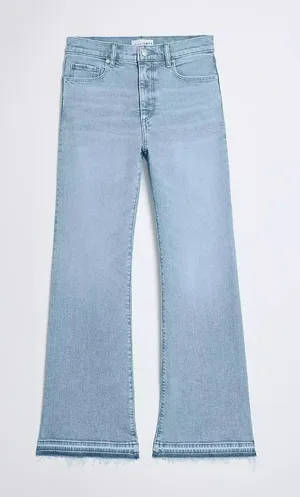 NWT Ann Taylor LOFT Size 12 or 31 Let Down Hem High Rise Relaxed Flare Jean NEW thumbnail 1