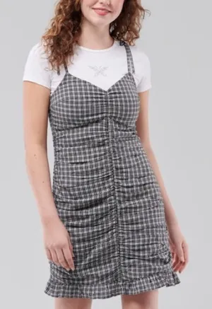 ✨ Hollister Ruched Tie-Shoulder Mini Dress✨ thumbnail 1