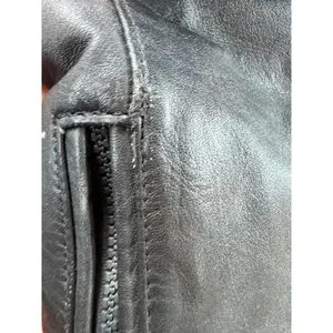 Bullskins Vintage Leather Motorcycle Jacket Side Lace Biker Black Womens M 14 thumbnail 8