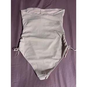 aerie Ribbed Pale Pink Strapless One-Piece Swimsuit Size XXL thumbnail 5