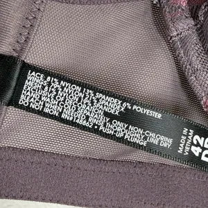 Torrid Curve 42DD Push-Up Plunge‎ Bra Lace Overlay Front Violet 12554068 NWT thumbnail 8