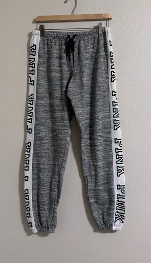 PINK Victoria's Secret Gray Sweatpants with White Label thumbnail 1