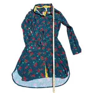 Matilda Jane Fa La La Green Blue Gingham Shirt Dress Belted Sz S‎ thumbnail 10