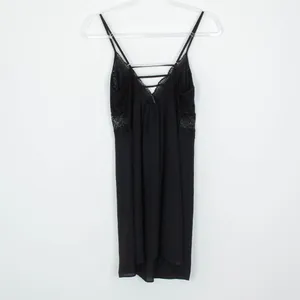 INC International Concepts Lace Babydoll Slip Dress Size M Black‎ Intimate Sexy thumbnail 7