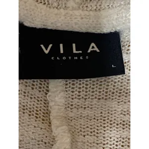Vila Viril Women's White Basic Knitted Long Sleeve Duster Cardigan Sweater Top L thumbnail 5