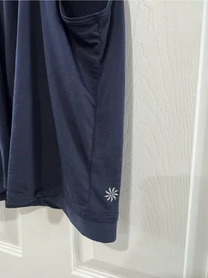 Athleta Menorca Supercharged Tank Top Navy Blue Built-In Shelf Bra thumbnail 4