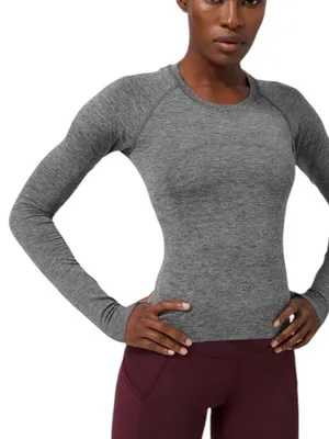 Lululemon Swiftly Tech Long Sleeve 2.0 Race with Thumb Cuffs Gray Size 4 thumbnail 2