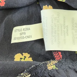 Madewell‎ Silk Floral Ruffle Peplum Cami Tank Top Womens Sz 2 Black Whimsigoth thumbnail 7