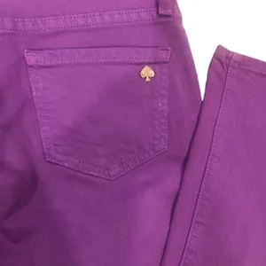 Kate Spade Purple Skinny Broome St Play Hookie Low-Rise Jeans 25 thumbnail 5