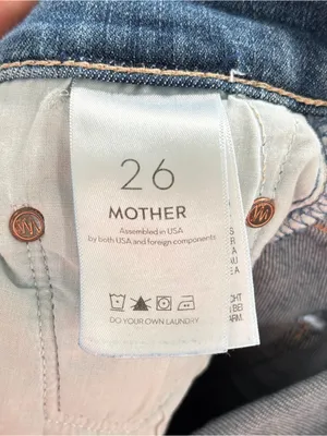 MOTHER Insider Crop Step Fray Kick Flare 26 Girl Crush Mid Wash Stretch Denim thumbnail 7
