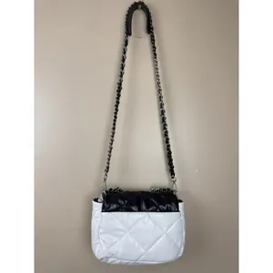 Steve Madden Women’s Shoulder Bag Old Money Preppy Crossbody Black White thumbnail 3