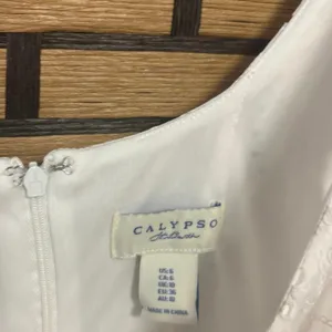 Calypso White Eyelet Tank Dress‎ Size 6 thumbnail 8