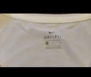 Nike Dri Fit Training Logo Scoop Neck Tee White M thumbnail 3
