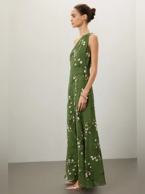 Reformation Evelyn Floral Maxi Dress in Green Floral 6 thumbnail 3