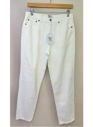 NWT Princess Polly Zaiden Straight Leg Jeans White Denim thumbnail 4