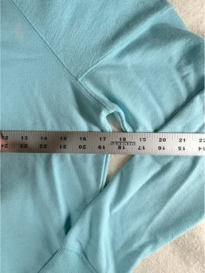 Exertek Women’s Small Light Blue Crewneck Sweatshirt Pullover Raglan Casual thumbnail 6