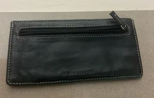 Card holder Black Genuine Leather Card Holder with ID Window thumbnail 1
