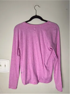 Lululemon Size 4 Pink Better Each Day Long Sleeve Running Workout Top thumbnail 4