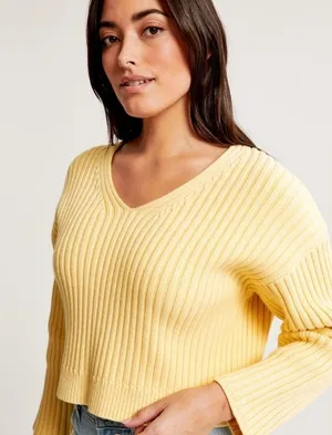Abercrombie‎ & Fitch Yellow Sweater thumbnail 1