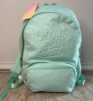 NWT Stoney Clover Lane x Target Mint Green Terry Backpack Full Size Beach Pool thumbnail 1