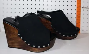 Torrid Studded Wood Wedges Size 9 - Wide thumbnail 4