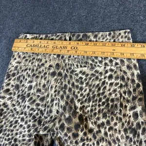 J.McLaughlin Womens Leopard Print Skinny Pants Brown Tan Animal Ankle Zip Size 6 thumbnail 6