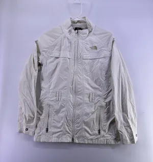 The North Face White Windbreaker Jacket Size Medium  thumbnail 1