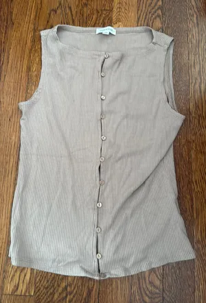 Pink Rose Button down Tank thumbnail 1