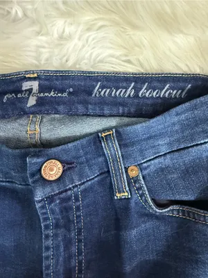 7 For All Mankind Karah Bootcut Jeans Size 30 Dark Wash Long Inseam thumbnail 6