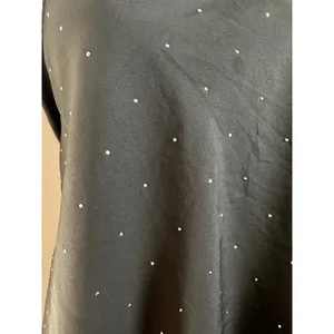 Aerie‎ Black Rhinestone Studded Scoop Neck Tank Top Deep Back Women Large L thumbnail 2