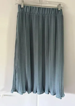 Pleione blue-Green midi Pleated Skirt for Work thumbnail 1