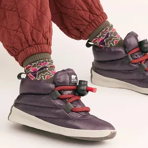 Sorel Free People Snow Boots Women Out N About Puffy Lace Dark Plum 9 thumbnail 1