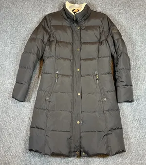 Lauren Ralph‎ Lauren Jacket Womens XS Black Down Puffer Coat Long Zip LRL thumbnail 1
