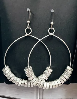 Handmade Earrings Silver Sterling Beaded thumbnail 2