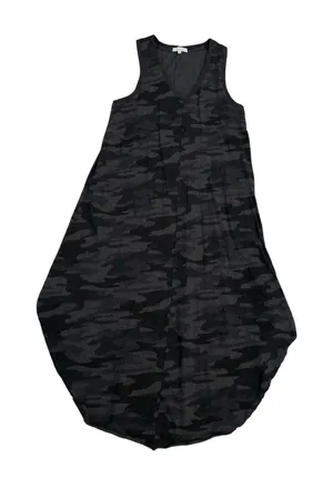 Z Supply Womens Camo Maxi Dress V-Neck Sleeveless M gray thumbnail 1