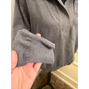 Pact Johnny Collared Polo Pullover Sweater Eco Gray Organic Cotton Minimalist thumbnail 2