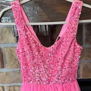 Faeriesty Sequin Tulle Prom Dress Pink Size XS thumbnail 4